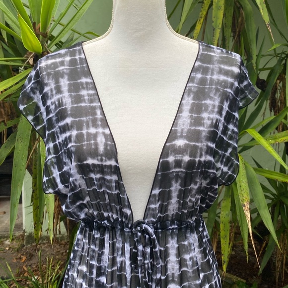 Black Sheer Swim Cover Up - Picture 5 of 6